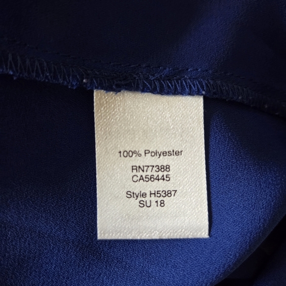 ⭐️J. Crew Blue Sleeveless Sheer Blouse Size 2 - Picture 4 of 5